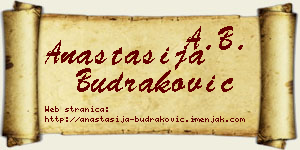 Anastasija Budraković vizit kartica